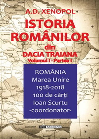 coperta carte istoria romanilor din dacia traiana, v1 p1 de a. d. xenopol
